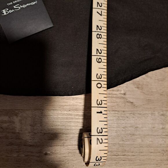 Ben Sherman Shirt Mens M Slim Fit Long Sleeve 15- 34/35 Button Front Dress Black - Picture 6 of 9